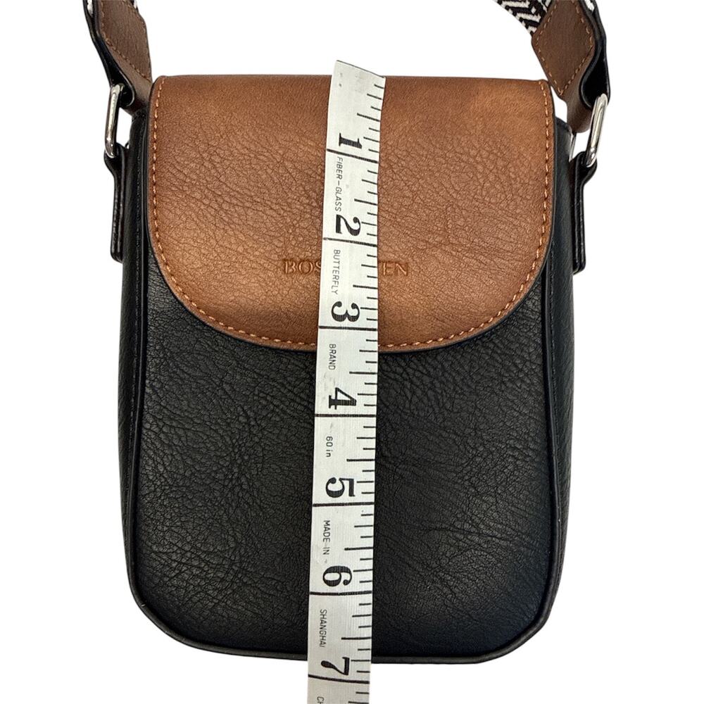 Faux Leather Crossbody Phone Bag Black Brown Small Cell Phone Purse Wallet NWT - Picture 6 of 10